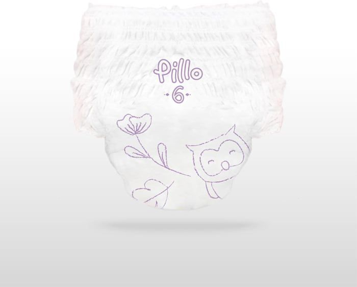 Pillo luierbroekjes maat 6 - Pak van 92 broekjes, 4 pakken van 23 babyluierbroekjes maat 6 - XL (13-18 kg) - Babyluier