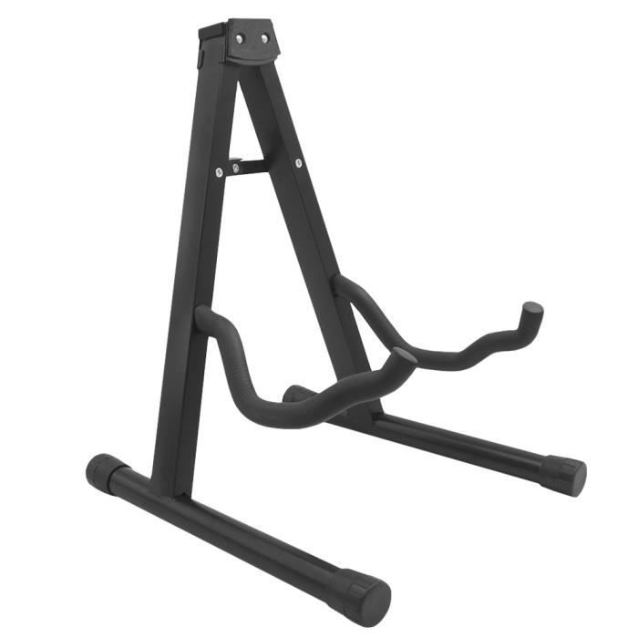 Soporte de guitarra negro, trípode de suelo, ajustable en forma de A para guitarras acústicas, eléctricas, clásicas y bajos.