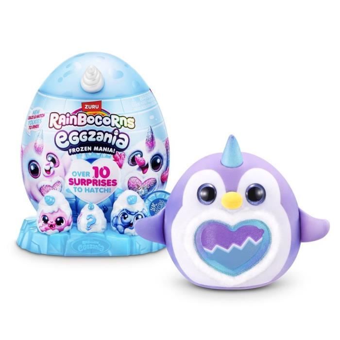 Surprise Plush Egg - RAINBOCORNS - Eggzania Frozen Mania - Frosty Theme - Plush to Discover - Accessories Included