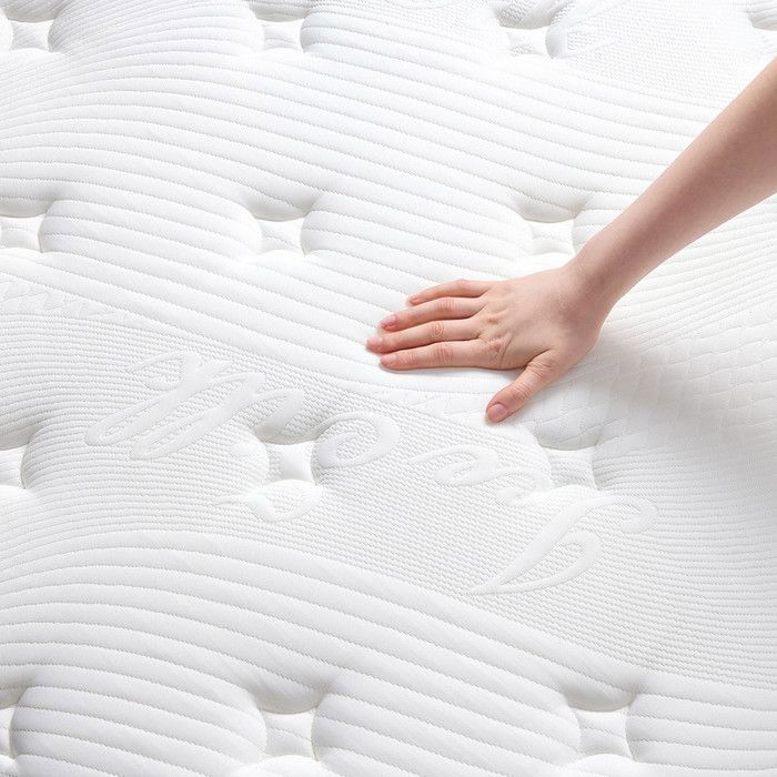 Materasso INRE 140x200 cm, spessore 30 cm, materasso ibrido, molle insacchettate, memory foam, 7 zone, media rigidità, comodo e traspirante.