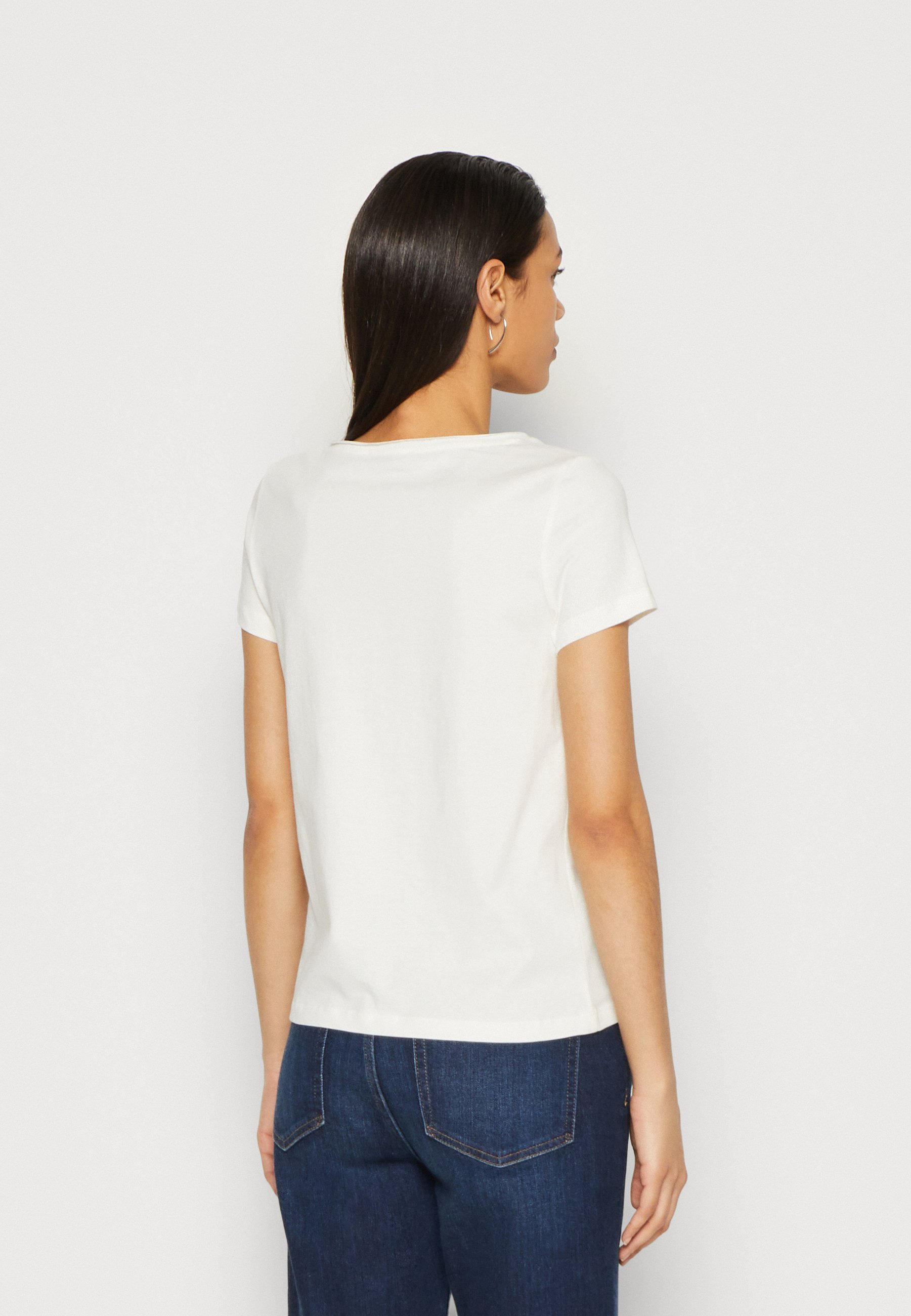 Anna Field 3-pack - Basic T-shirt - donkergeel/paars/wit