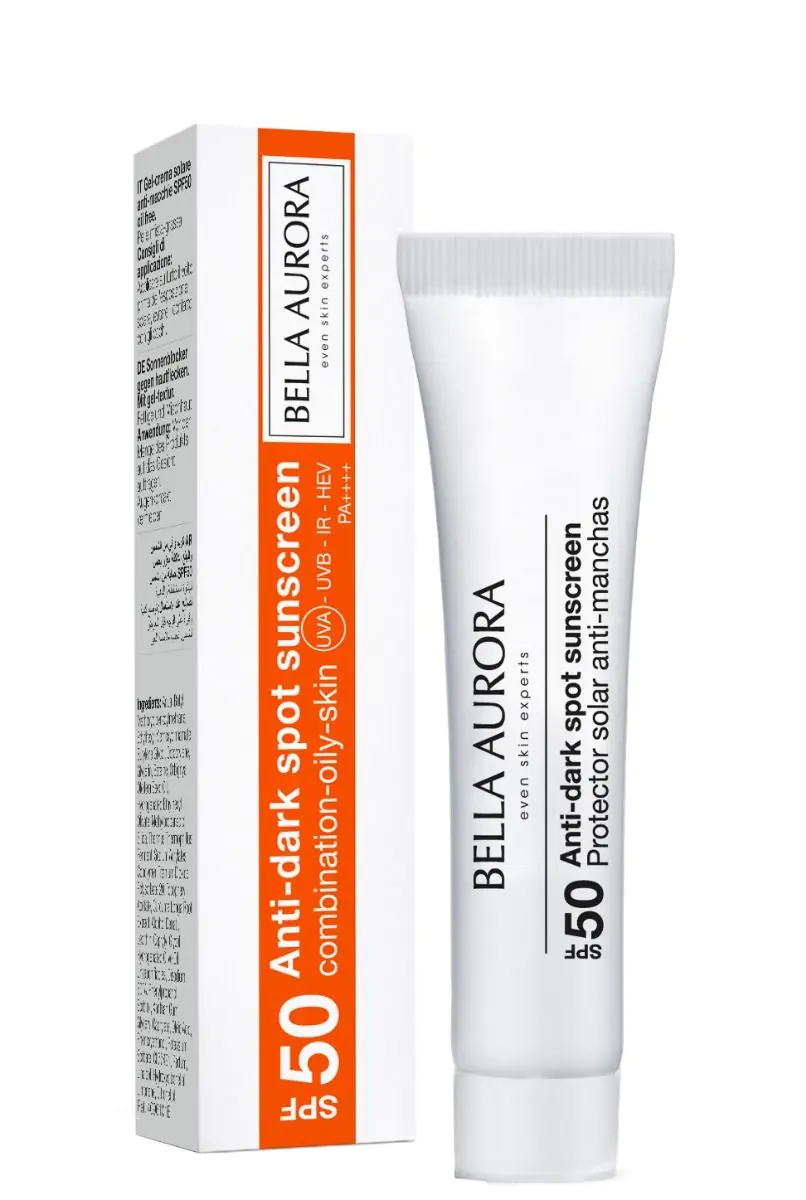 Bella Aurora Żel-krem ochronny do skóry tłustej i mieszanej SPF50+, 10 ml