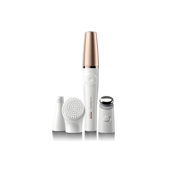 Braun FaceSpa Pro 911 Cordless Facial Hair Remover, White-Bronze