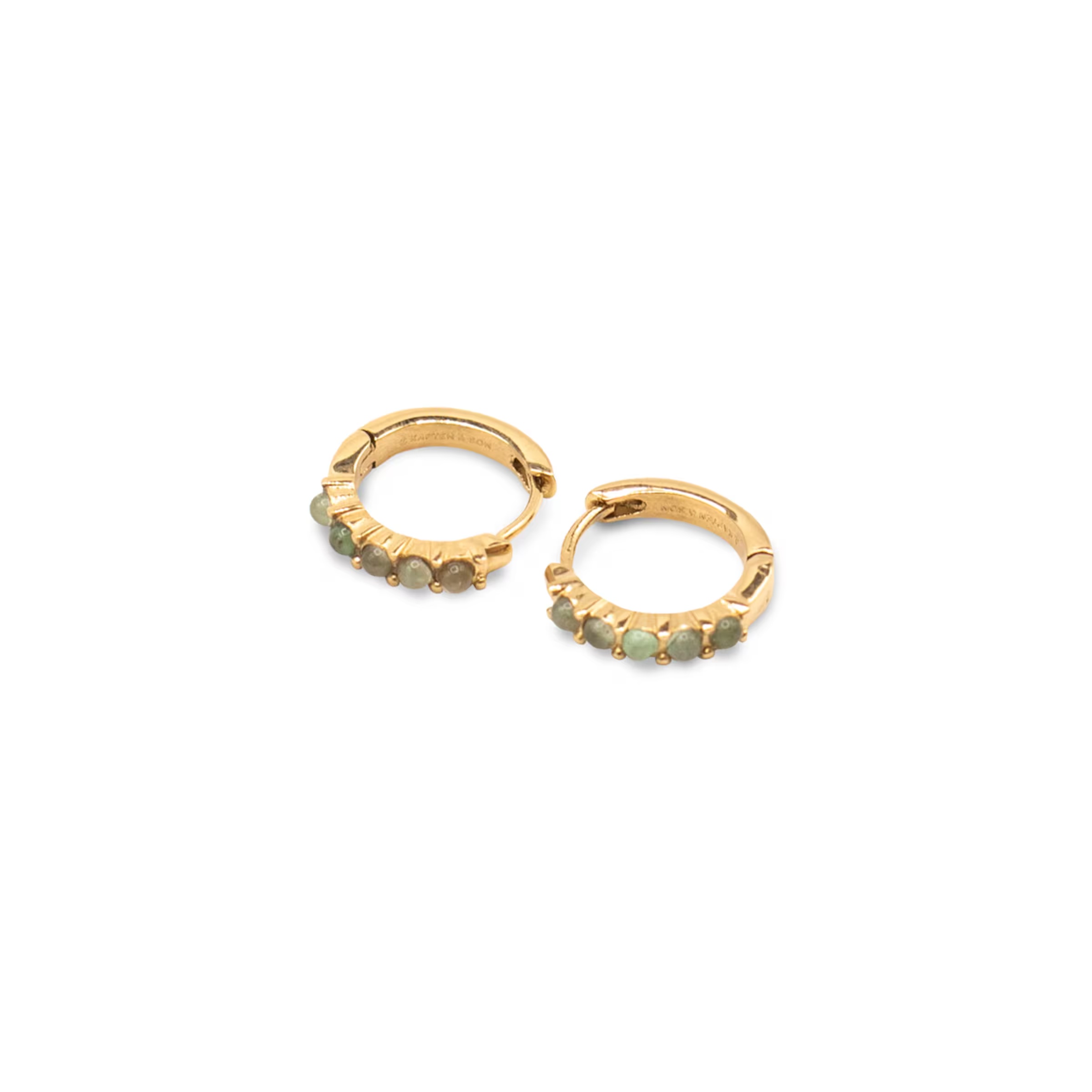 Boucles d'oreilles créoles Harmonie Stone Or