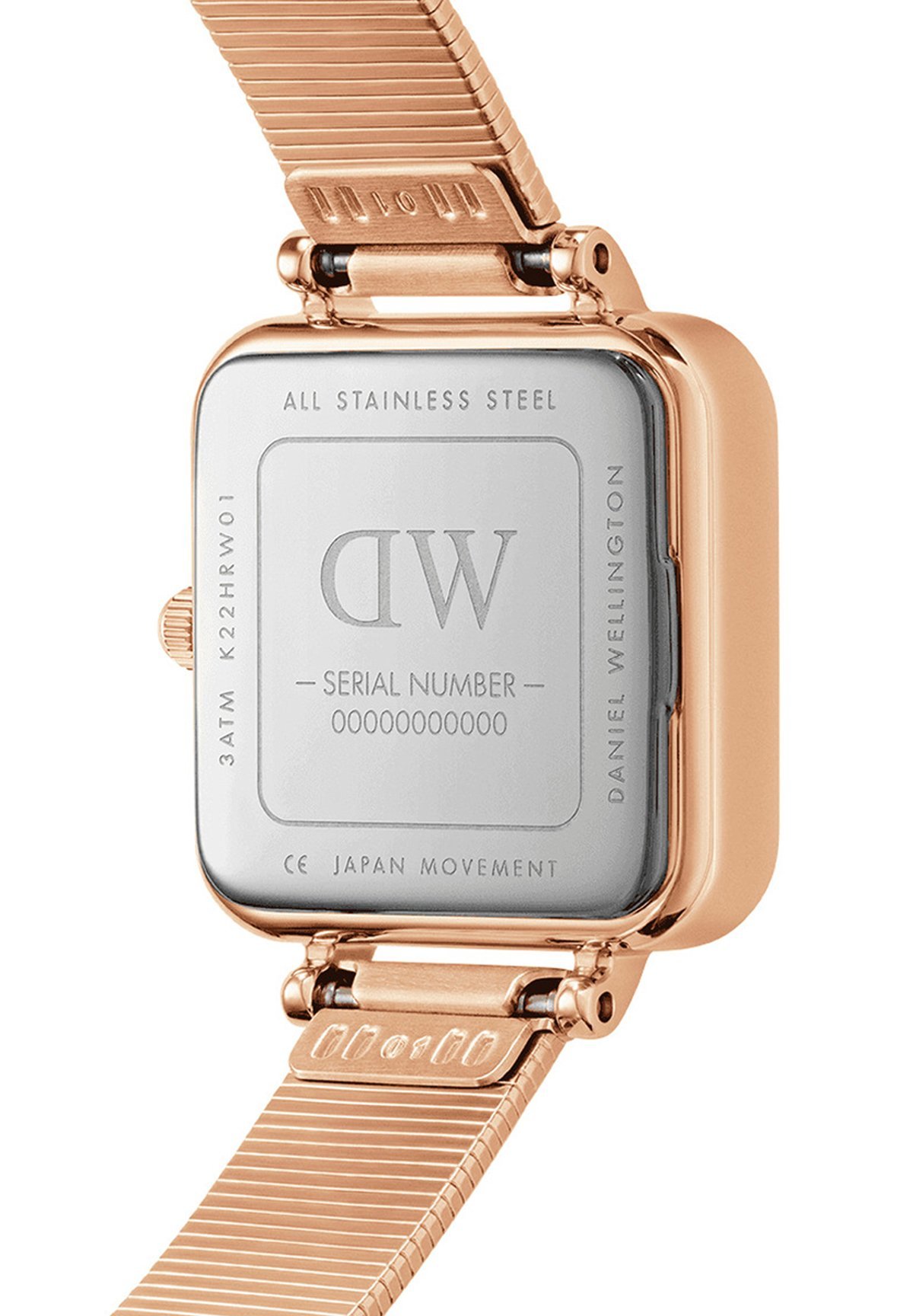 Montre Daniel Wellington QUADRO STUDIO 22X22MM - Couleur or rose