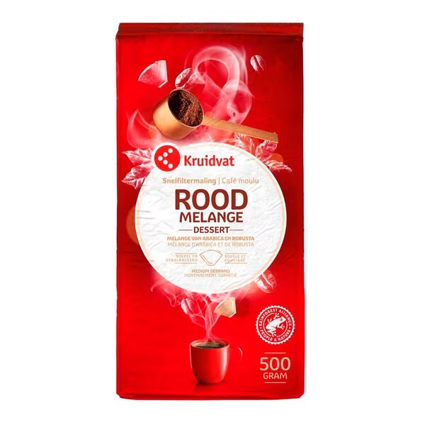 Kruidvat Red Melange ātri filtrējamā deserta kafija<br>500g