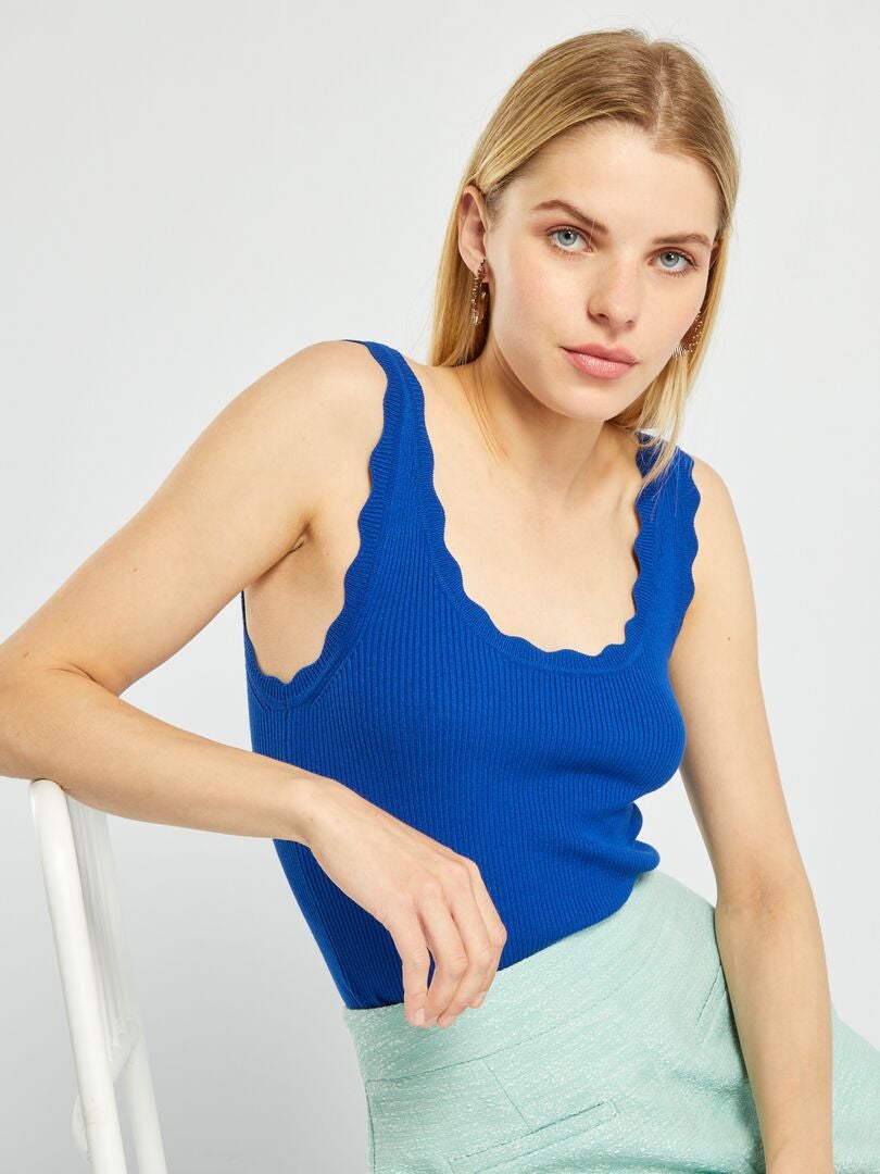 Regata canelada JDY - Azul