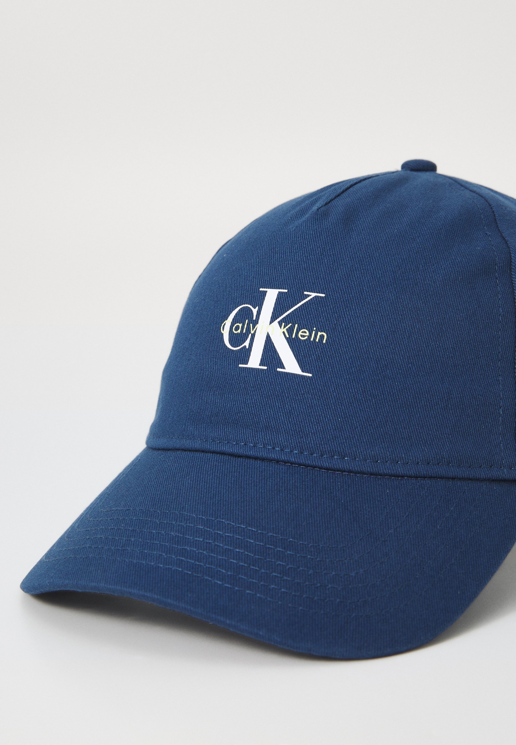 Calvin Klein MONO LOGO 5 PANEL UNISEX - Cap - blauw spijkerstof