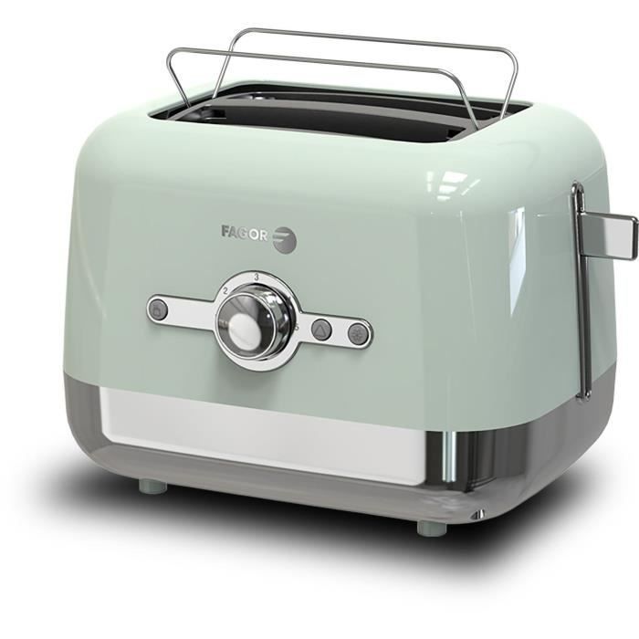 Grille-pain - FAGOR - FG1930 - 3 fonctions : Réchauffage, Annulation, Décongélation - Vert