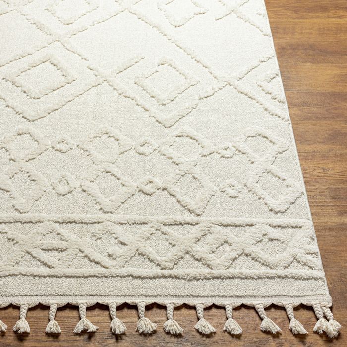 LIVABLISS Berber Etnisch Zacht Kortpolig Woonkamerkleed ELAINE 160x213cm Ivoor