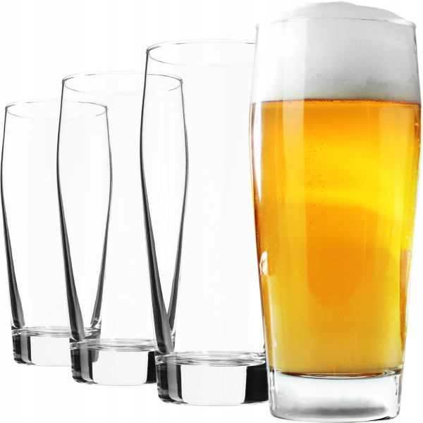 KADAX Kufel Szklany Do Piwa 510ml Szklanka 4szt