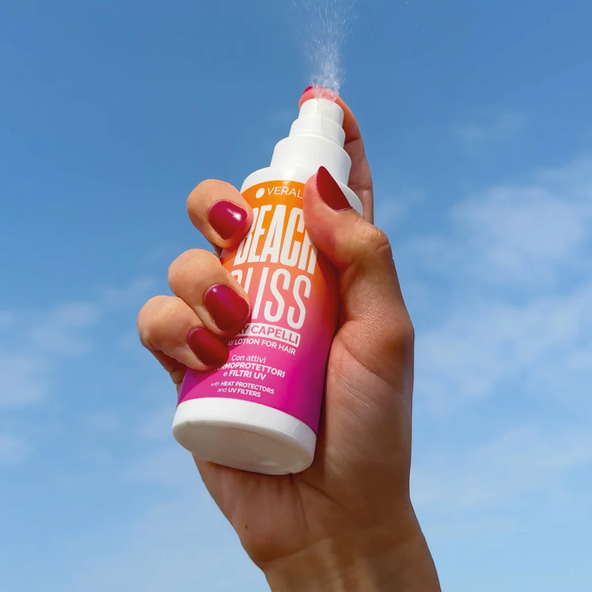 Solari BEACH BLISS - Spray Capelli Con Attivi Termoprotettori E Filtri Uv - Trattamento Protezione Solare Capelli , Spray Termo Protettivo