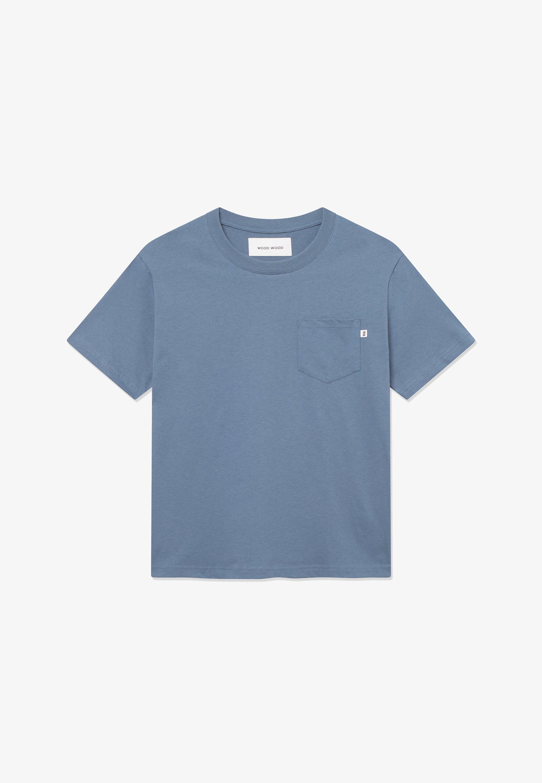 T-shirt basic WOOD WOOD - pinna blu