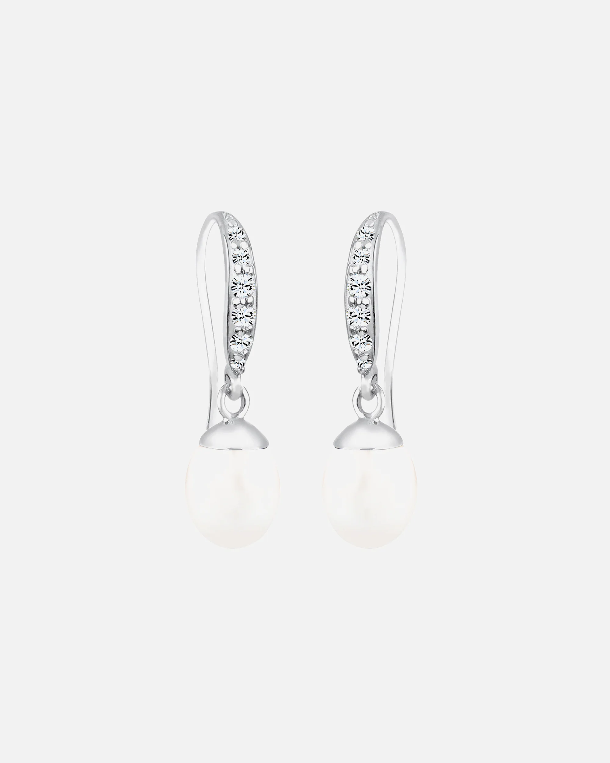 Elli Perles de culture d'eau douce Cristaux Argent