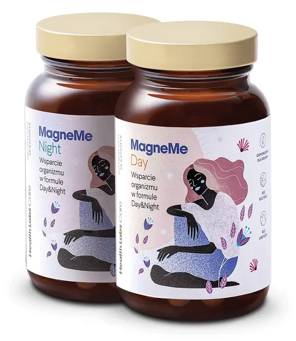 Health Labs Care MagneMe Day + Night, Suplement diety z magnezem, Kapsułki