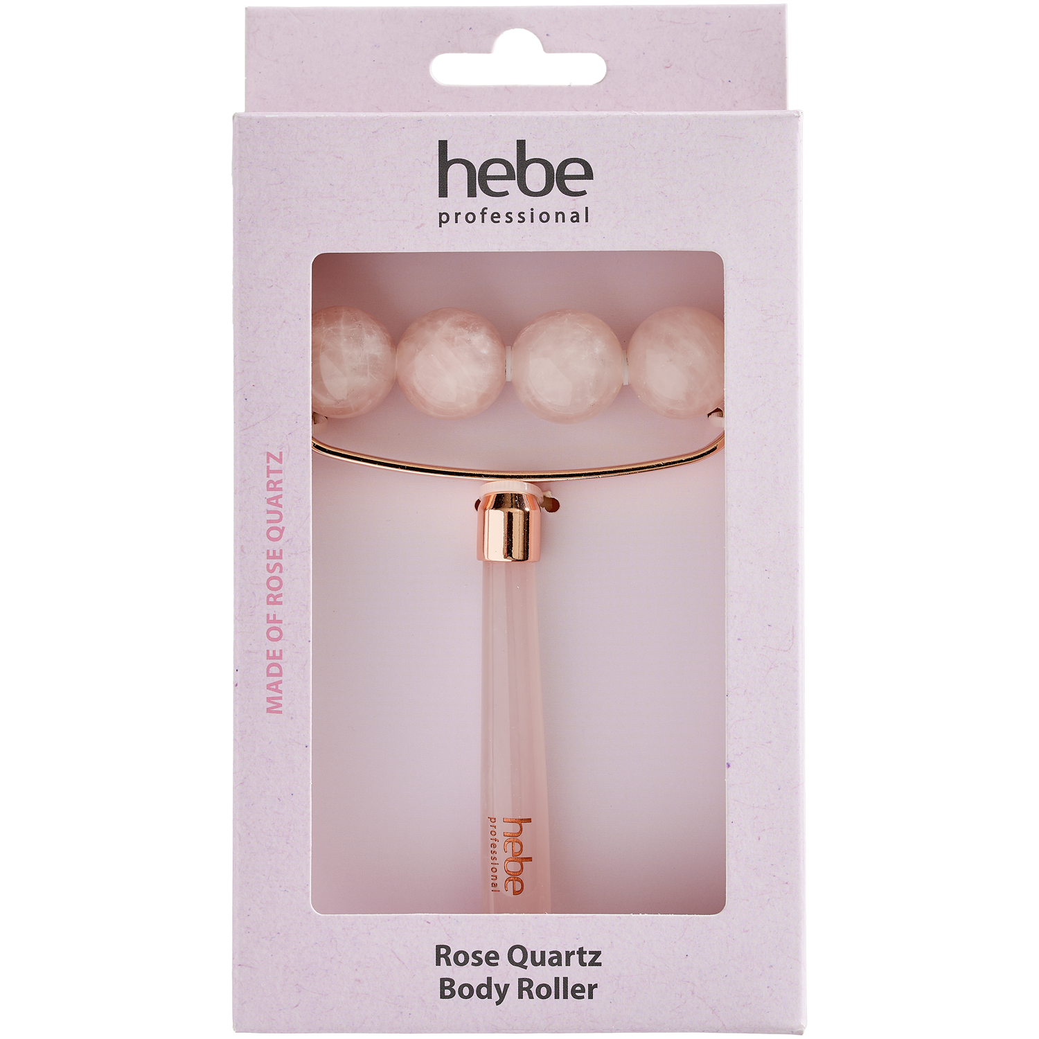 Rouleau de massage professionnel en quartz rose Hebe