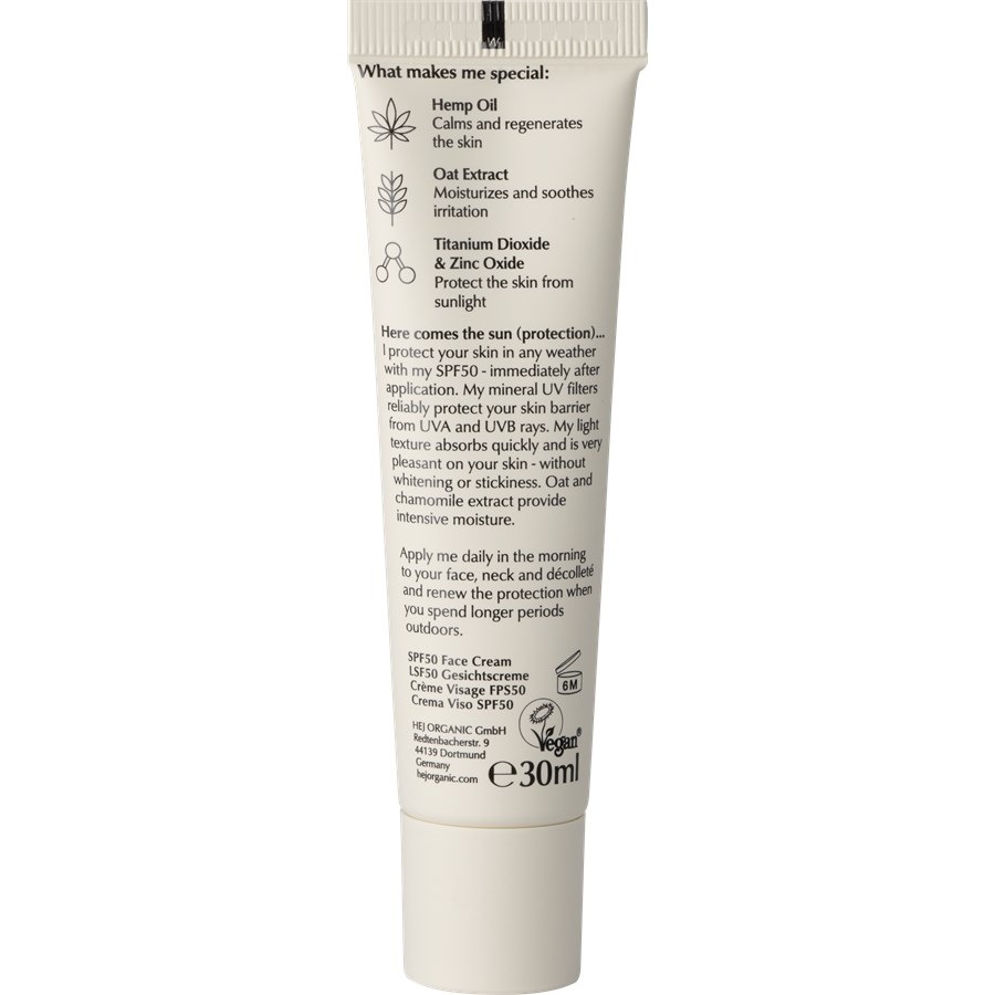 Hej Bio-Sunscreen Sensitive SPF 50 Daglig solskyddsvätska - 30 ml