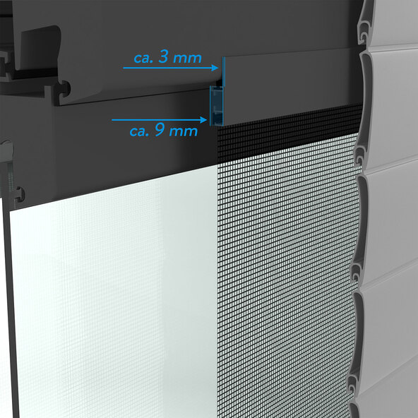 Insect screen door kit Compact, 120 x 240 cm, anthracite
