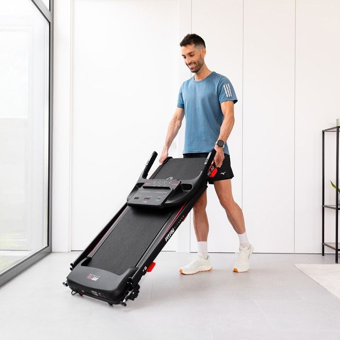 Tapis roulant pieghevole - FITFIU Fitness MC-90 - Motore da 2,0 HP - Velocità massima 14 km/h - Inclinazione 9% - Superficie di corsa 41x107 cm - App e Bluetooth