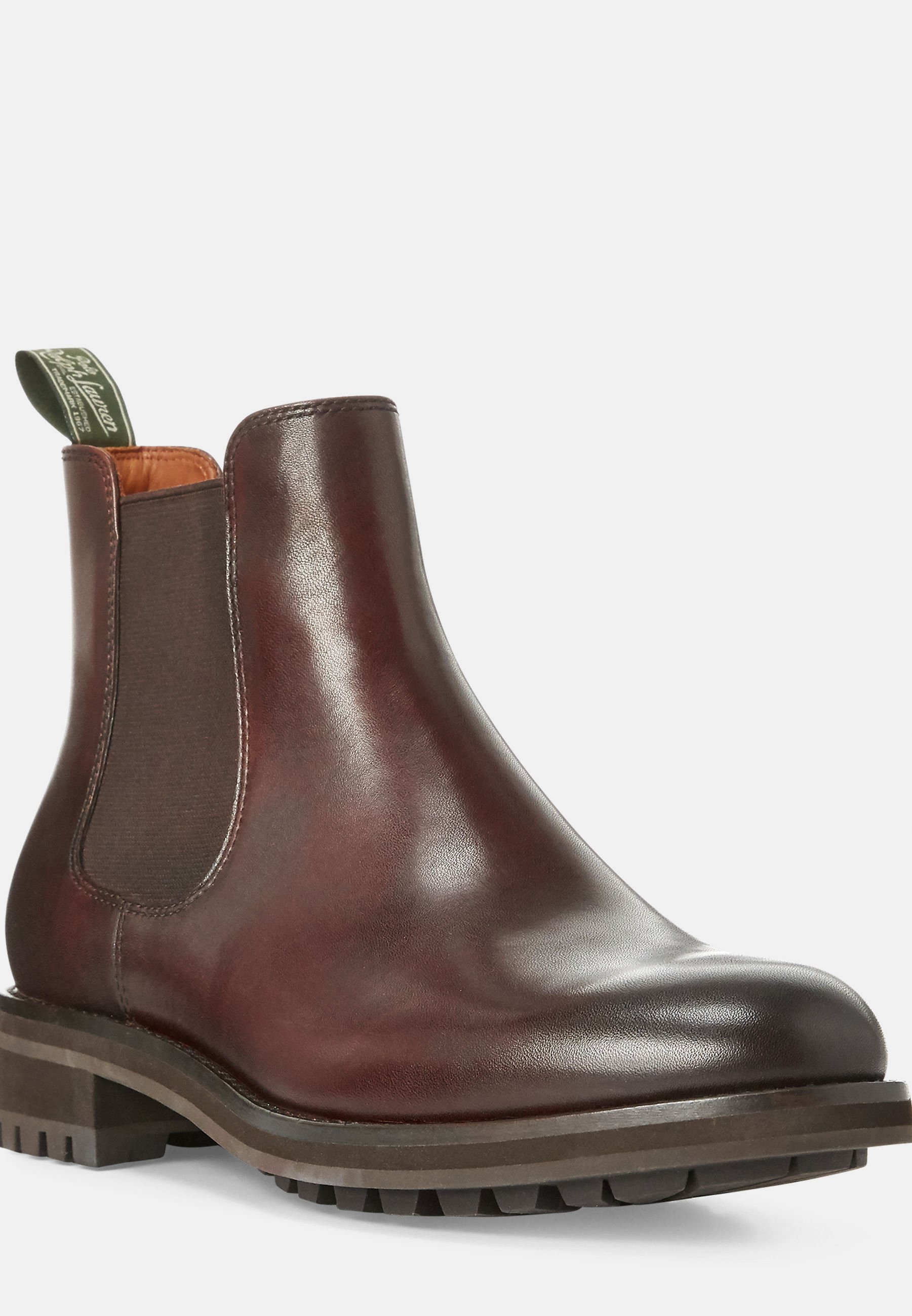 Polo Ralph Lauren BRYSON Chelsea Boots aus Leder – Klassische Stiefeletten – Braun