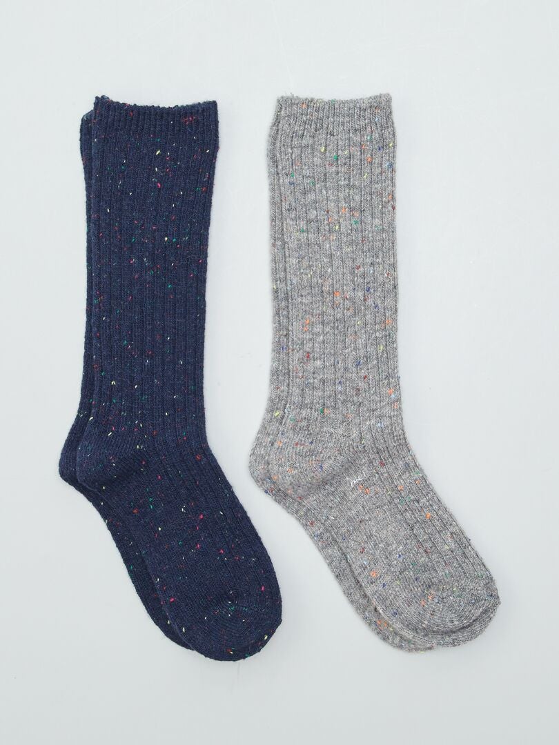 Juego de 2 pares de calcetines - GRISES