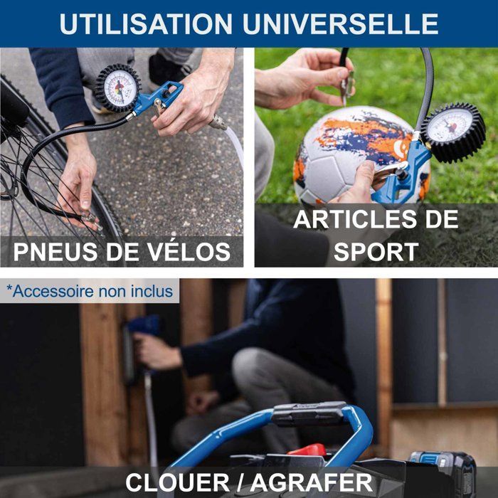 Cordless compressor with 2Ah starter kit + 2Ah battery C-ACT160/6-X - Set 2.5 - SCHEPPACH
