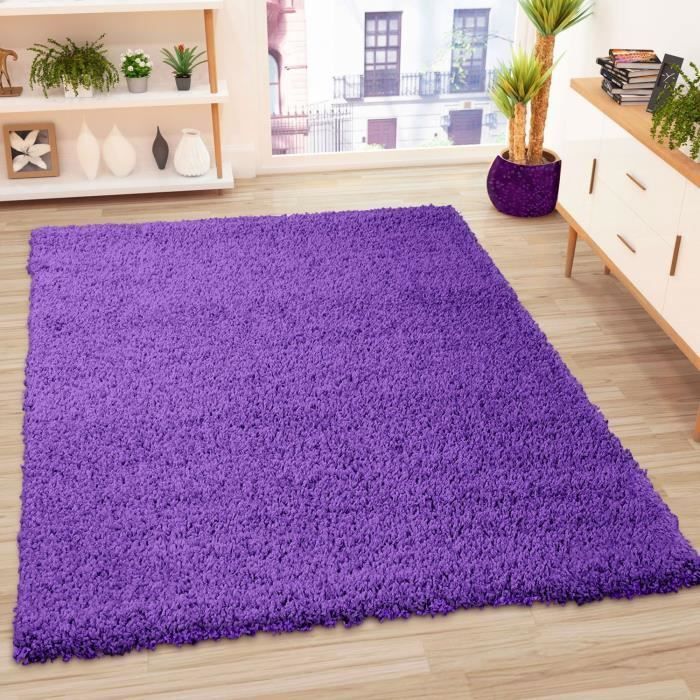 Tapis - VIMODA - Prime Shaggy - 160x220 cm - Violet - Style contemporain