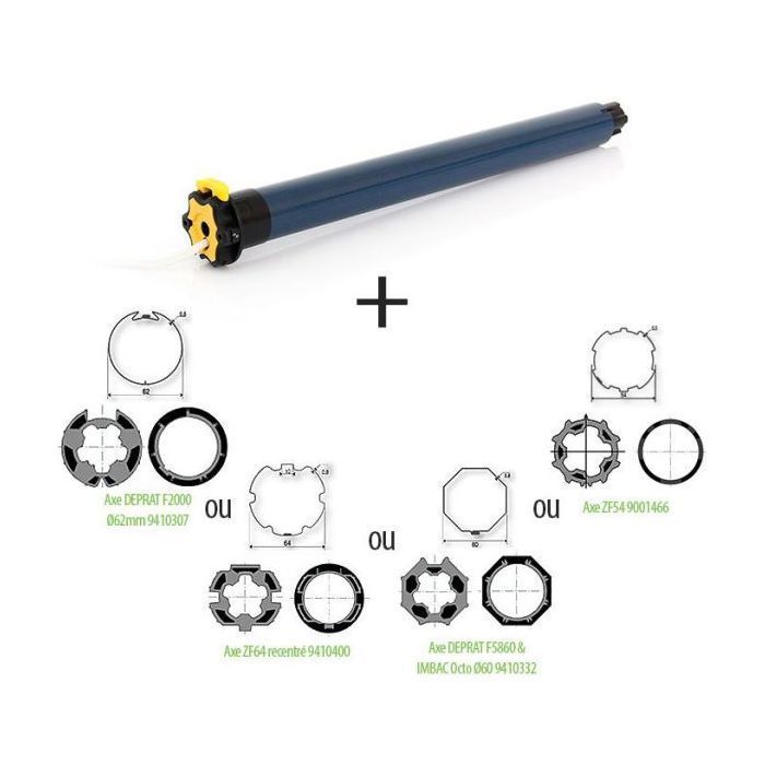 Kit de repuesto para motor de obturador con cable SOMFY LT50 - 50 mm de diámetro - 20 Nm - Ref. METEOR 1041055 20/17