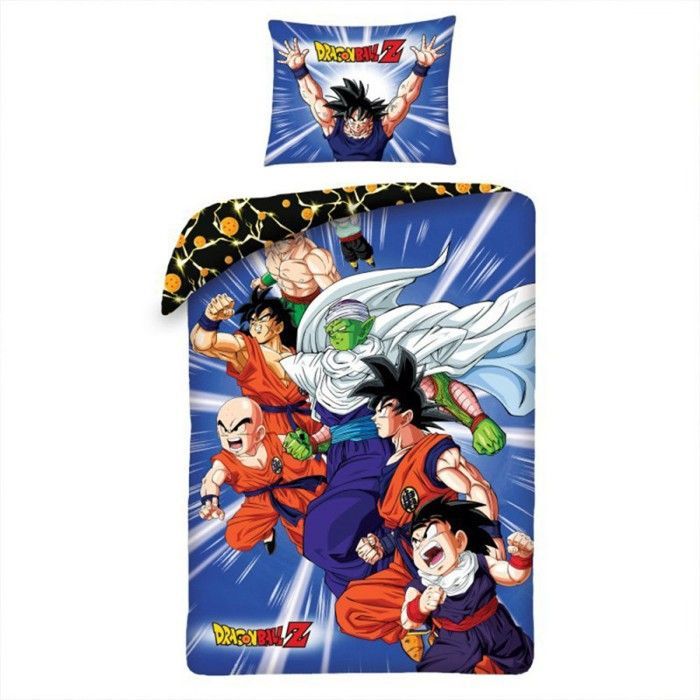 Set di biancheria da letto - Dragon Ball Z - Sfere di cristallo - 100% cotone - Prodotto con licenza ufficiale - 100 x 140 cm