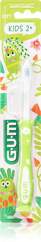 Escova de dentes macia GUM Kids 2+ para crianças