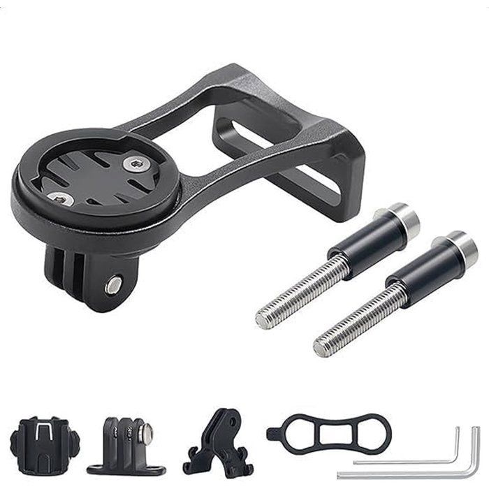 Support de compteur de vélo en alliage d'aluminium, fixation pour phare, adaptateur d'extension de guidon pour GPS Garmin Edge et