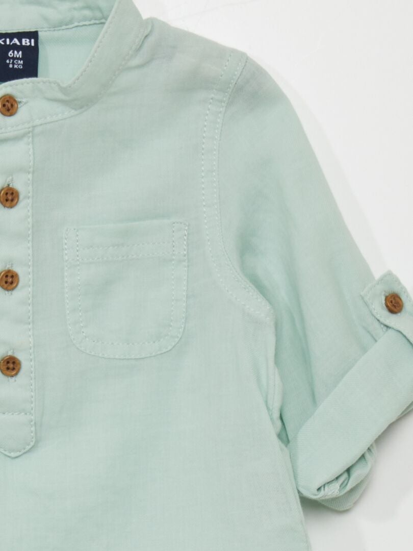 Camisa com gola Seraph - AZUL