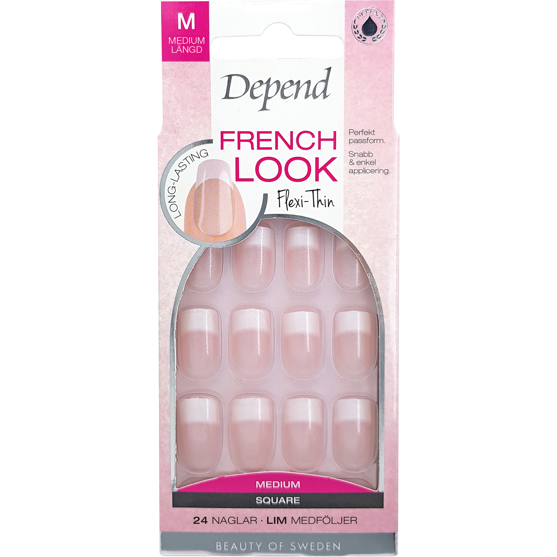Păr pătrat mediu cu strălucire roz French Look - Depend