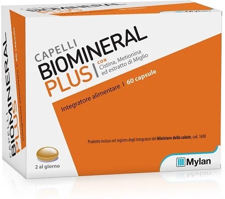BIOMINERAL Biomineral Plus 60 cápsulas Complemento alimenticio contra la caída del cabello