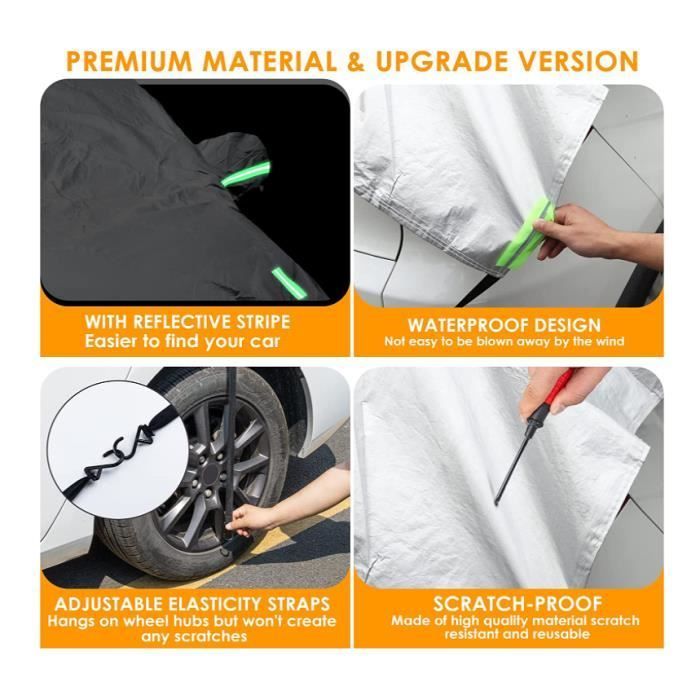 Funda protectora para coche - Universal - Impermeable - Resistente a las heladas - Resistente a la nieve - Multifuncional