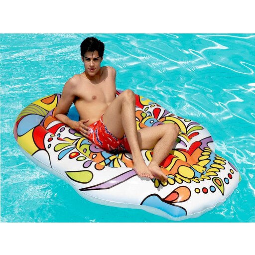 Riesiger Flotador De Calavera, mehrfarbig, aus PVC, 193 x 141 cm