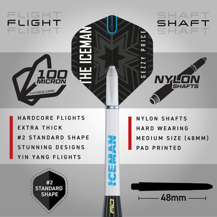 Red Dragon Gerwyn Price Iceman Brass Exclusive Dartshopper - Darts met stalen punt