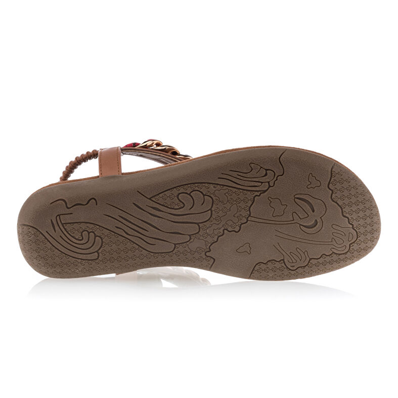 Braune Zehentrenner-Sandalen für Damen
