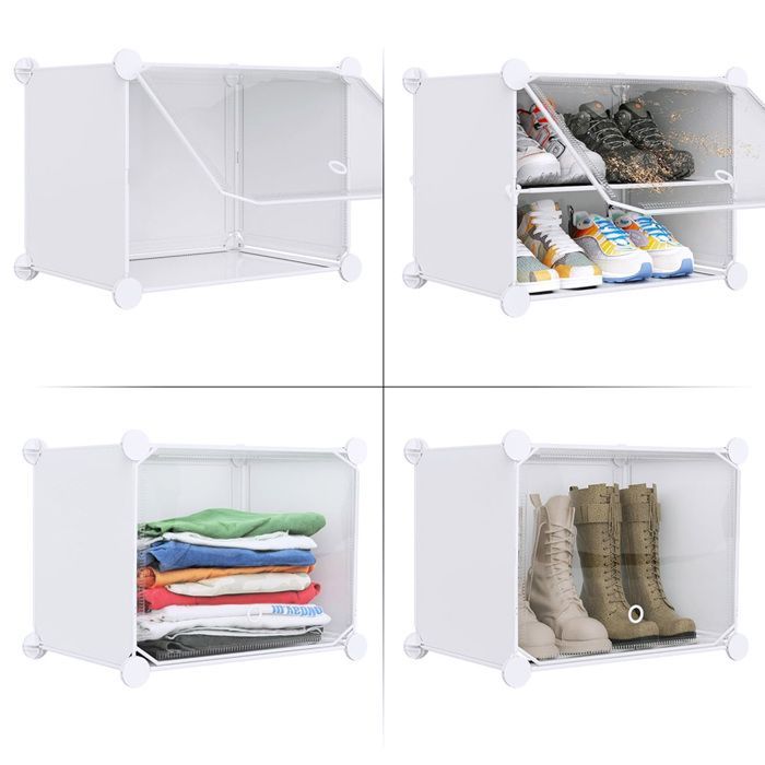 MIPAN. Zapatero de recibidor con gancho - Mueble de entrada - Zapatero blanco - 83 x 32 x 125,5 cm