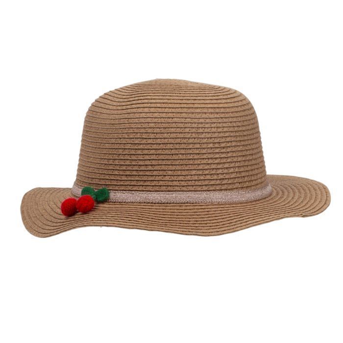 Isotoner Chapeau foulard décoratif, ajustable tour de tête cerise fille