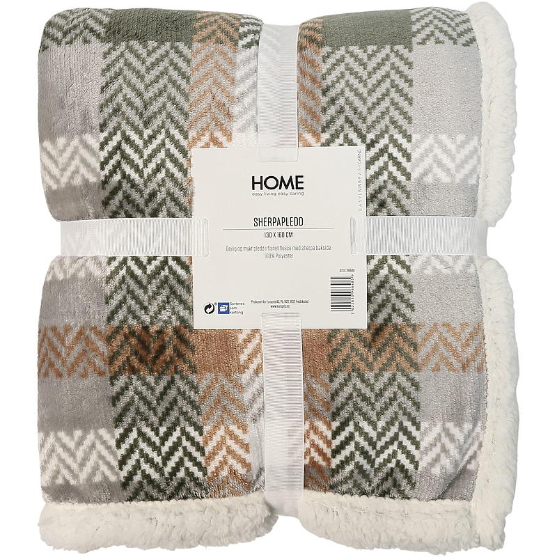 Hem Sherpafilt 130x160 cm rutig beige