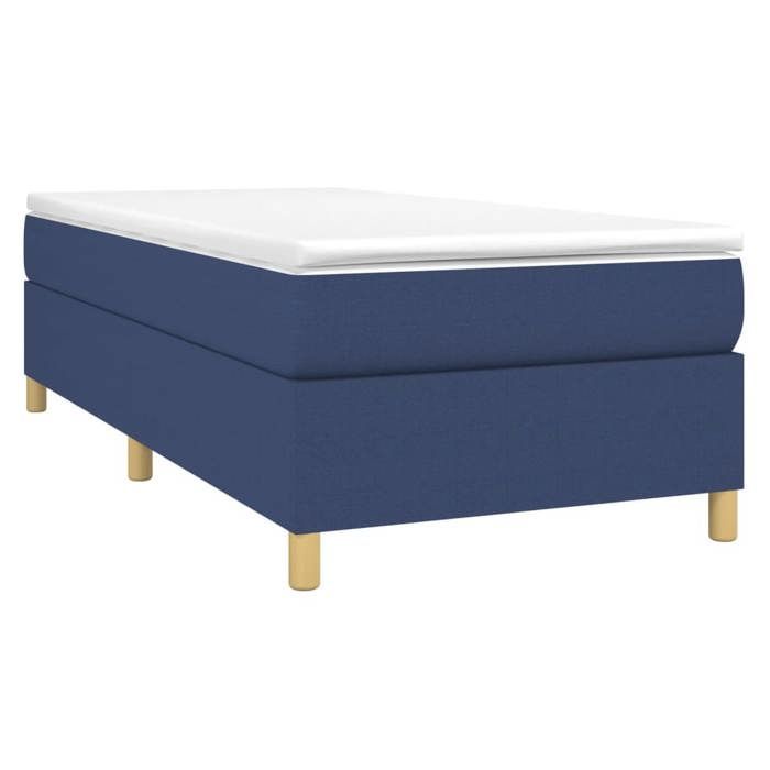 Bed frame with mattress - Maison Exclusive - 80x200 cm - Blue fabric - Maximum relaxation