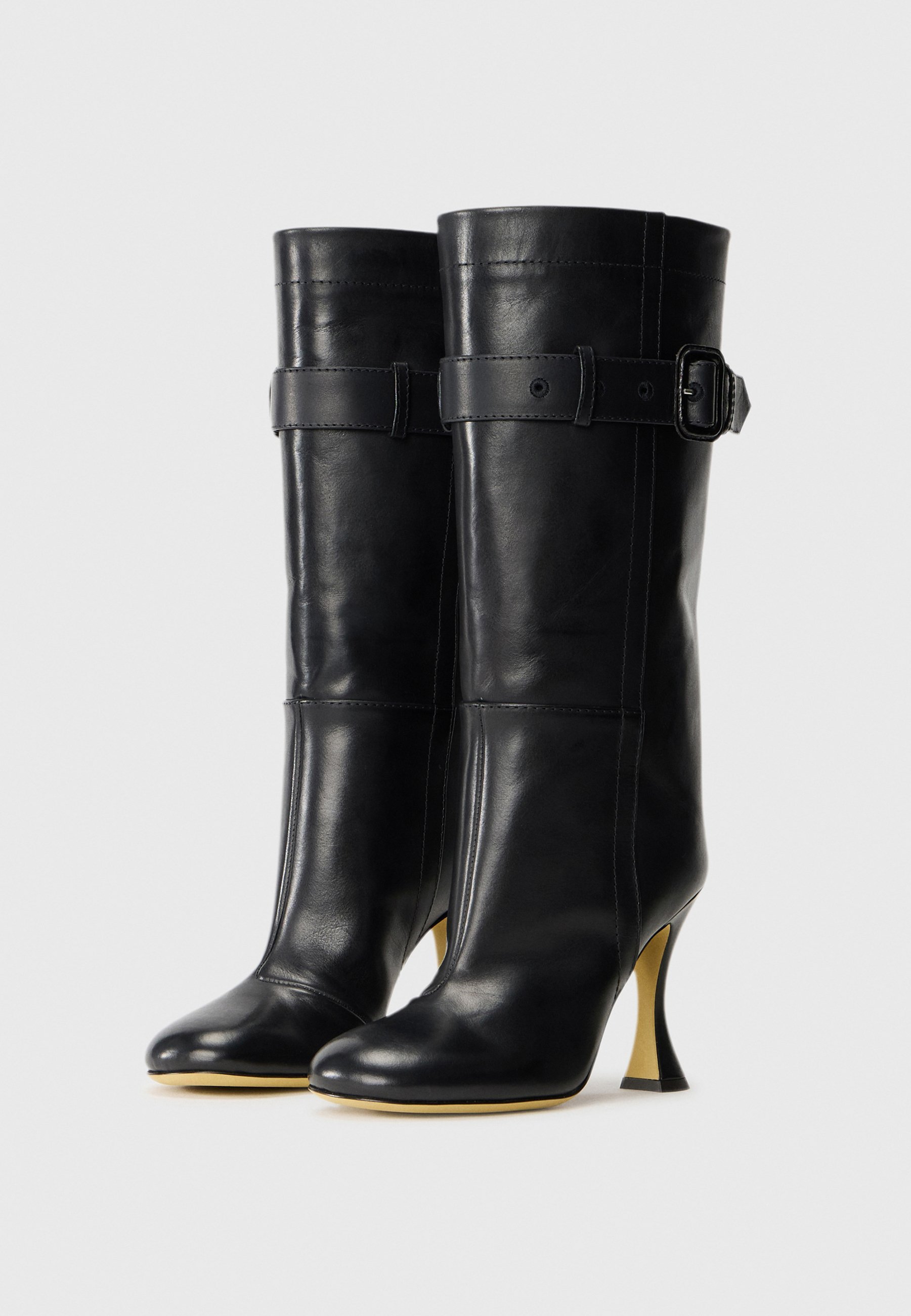 MOSCHINO Augstpapēžu zābaki - melni