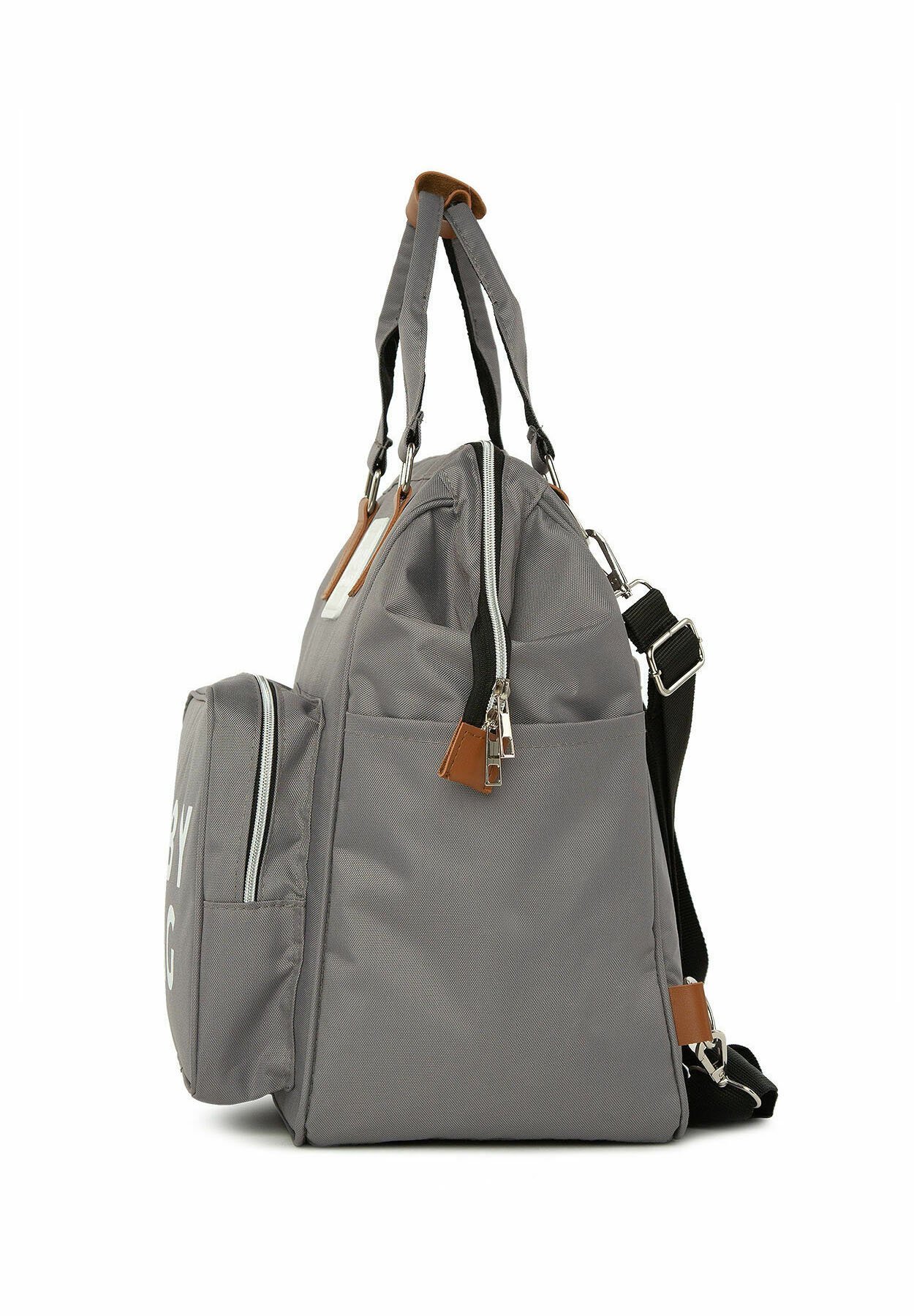 Bagmori Wickeltasche mit Aufdruck - grau