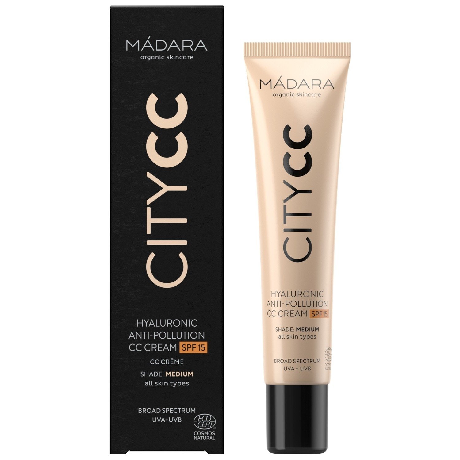 MÁDARA CC City krēms CC CITYCC pretpiesārņojuma hialuronskābe SPF15 - 40 ml
