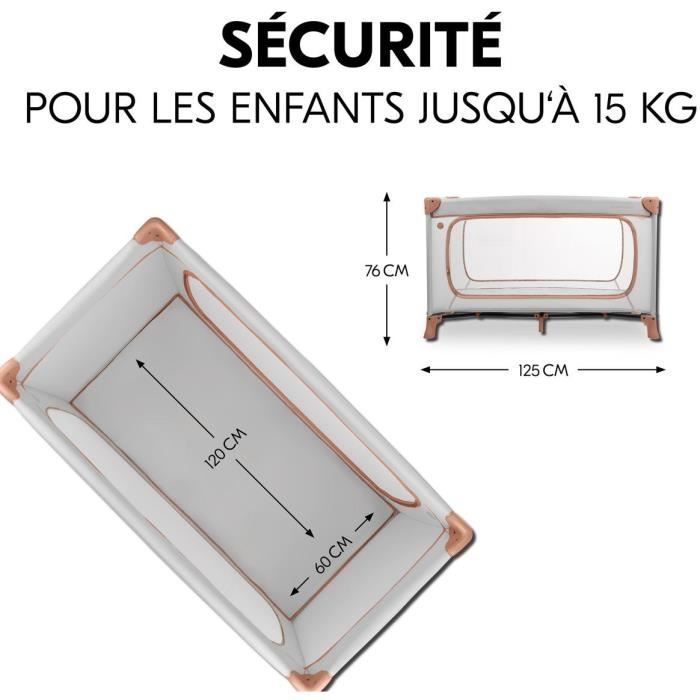 Lettino da viaggio - HAUCK - DREAM N PLAY PLUS - 60 x 120 cm - Dalla nascita - Pieghevole - Sughero polveroso