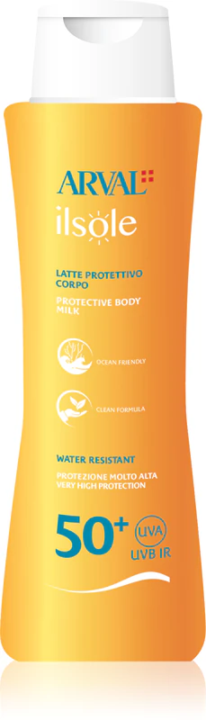 Leite Corporal Protetor Arval IlSole FPS 50+ com proteção solar FPS 50+