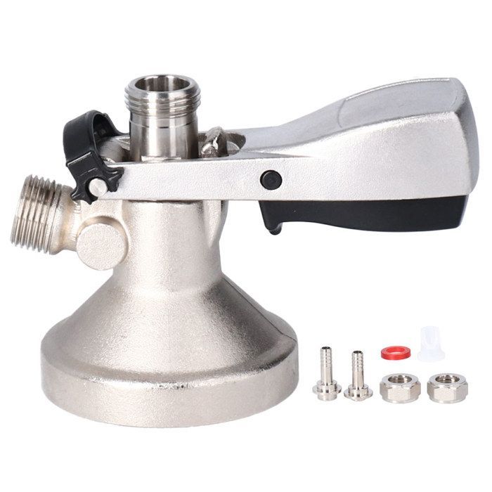 G5/8 G Type Beer Keg Coupler, Tap System Dispenser, Home Brewing Accessory - SALALIS