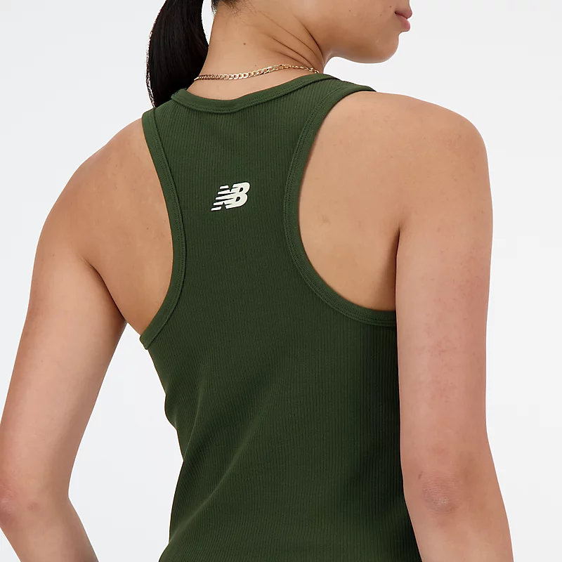Damski top typu racer z dzianiny Linear Heritage Rib Knit - KOMBU