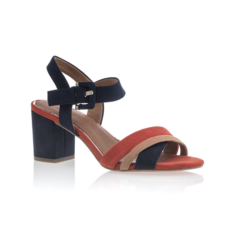 Blaue Damensandalen / Zehenfreie Schuhe